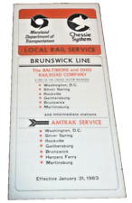 JANUARY 1983 CHESSIE MARC BALTIMORE PENN LINE PUBLIC TIMETABLE picture