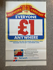 Vintage 1980s Network Southeast railway poster - £1 Anywhere Day picture