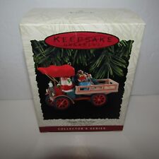 Hallmark Keepsake Ornament Happy Haul-idays Here Comes Santa in Box Dated 1993 picture