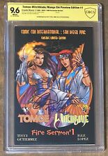 1996 Wizard SDCC WITCHBLADE SHI Graded Comic CBCS 9.6 TRIPLE SIGNED POP 1 picture