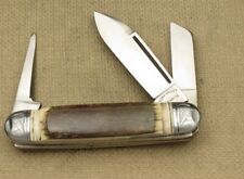 Tuna Valley Cutlery Cattle Stockman Knife 1/25 “Fossil” Handles Like Gec 35 picture