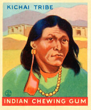 1933 GOUDEY INDIAN CHEWING GUM Reproduction VINTAGE TRADINGCARD KICHAI TRIBE #87 picture