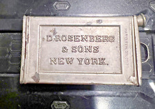 Antique D. Rosenberg & Sons Standard Varnishes Match safe Pat 1860 - Feb 29 1879 picture