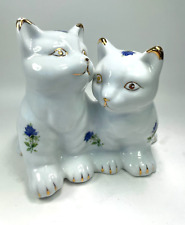 Cats Kittens Floral Figurine Statue by Formalities Baum Bros Gold Trim Ad4 picture