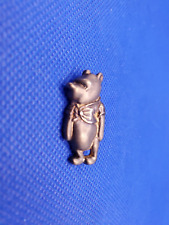 DISNEY Winnie The Pooh Character Brooch Pin Vintage Bronze Tone Aged Look picture