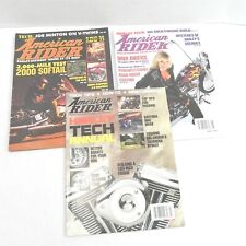 VINTAGE 2000 LOT OF 3 AMERICAN RIDER MOTORCYCLE MAGAZINE HARLEY DAVIDSON RIDING picture