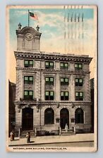Coatesville PA-Pennsylvania, National Bank Building, Vintage c1917 Postcard picture
