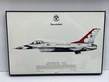 FRAMED Squadron Prints #315 F16A Fighting Falcons Thunderbirds USAF Aviation Art picture