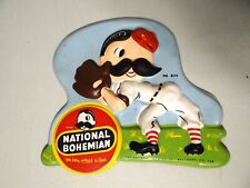 Scarce 50s Vtg National Bohemian Beer Bar Sign Baseball Pitcher Baltimore MD picture