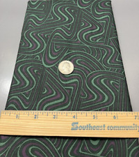 Quilt Craft Fabric Cotton Material Green Mauve Crazy Maze Pattern DIY Project picture