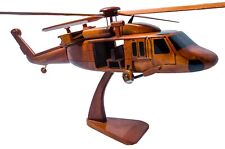 Wood Airplane UH-60 Black Hawk Helicopter  Handmade With Genuine Mahogany Wood picture