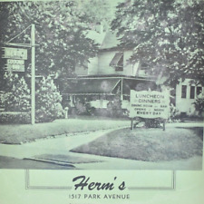 1960s Herm's Restaurant Cocktail Lounge Menu Plainfield Park Avenue New Jersey 2 picture