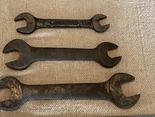 Dunlap Drop Forged Open End Wrenches Made in USA (Lot of 3) Antique wrench set  picture