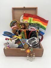 Junk Drawer Lot MEGA - Love & Rainbows - Vintage Hula Girl, Collectables, 45 Pcs picture