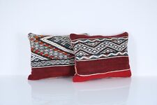 Set of 2 vintage moroccan kilim pillows 19.6’’ X 14.9’’- handmade berber pillows picture