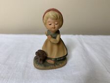Vintage Napcoware Figurine Girl And A Dog Porcelain Hand Painted picture