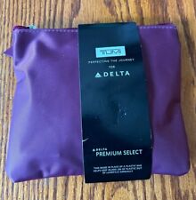 Delta Airlines TUMI Premium Select Delta One Purple Black Amenities Kit Bag  New picture