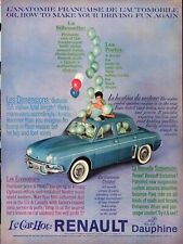 Vintage Print Ad -1960 Renault Woman with Balloons picture