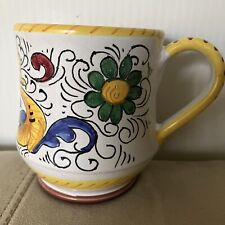Vintage Deruta Italian Art Pottery Coffee Tea Mug w/ Hand-Painted Dragon picture