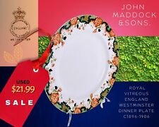 JOHN MADDOCK &SONS LTD ROYAL VITREOUS ENGLAND WESTMINSTER DINNER PLATE 1896-1906 picture