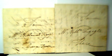 1757 BRITISH COLONIAL Stampless CHARLESTOWN SC Letters BLACK RIVER PLANTATION picture