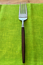 Ekco Eterna CANOE MUFFIN Cold Meat Fork Forged Stainless Faux Wood Handle Japan picture