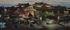 Postcard Miami Beach FL Castaways Motel Night Scene Panoramic c.1950s 8
