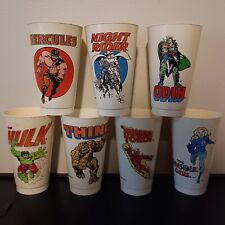 16 Vintage 1975 & 1977 Marvel & 1973 DC 7-11 Slurpee Cups Plus Others picture