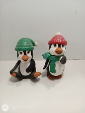 Ceramic Bisque Christmas Penguin Duo Marked RMC On One picture