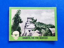 1961 Nu-Card Horror Monster Green Series Card #4 Gigantis The Fire Monster picture