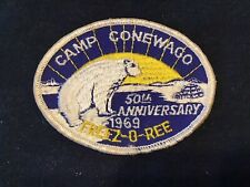 Vintage 1969 CAMP CONEWAGO FREEZ-O-REE 50th Anniversary Boy Scouts Patch picture