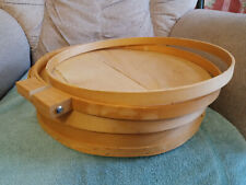 Vintage Round Wooden 15 inch Cheese Box with Hoops picture