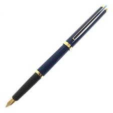 S.T.Dupont S.T. Dupont Montparnasse Lacquer Logo Engraved Fountain Pen Navy Gold picture