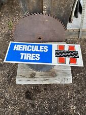 Vintage Original 1981-Hercules Tires Embossed Sign 12” X 36” picture