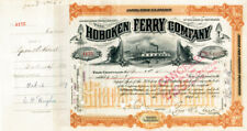 Hoboken Ferry signed by Garret A. Hobart - Stock Certificate - Autographed Stock picture