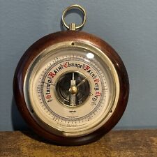 Vintage Swift compensated England Wood Barometer Stormy Rain Change Fair  Dry picture