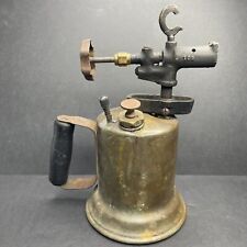 Antique 1920s Brass Copper Kettle Blow Torch Antique Welding Soldering Gas Tool picture