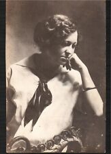Postcard  RPPC Real Photo Woman Dress Seated Chair 1900s Portrait picture