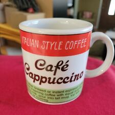 Italian style coffee,  Cafe Cappuccino, red white,green coffee cup  picture