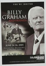 Genuine Postcard-like Invitation to Billy Graham's Last Crusade--2005 NYC picture