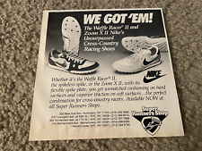 Vintage 1986 NIKE WAFFLE RACER II ZOOM XII Track Running Shoes Poster Print Ad picture