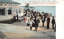c.1905 Merry Go Round Rocky Point RI post card Amusement Park picture
