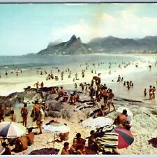 c1950s Rio de Janeiro Brazil Arpoador Beach Varig Airline South America Map A208 picture