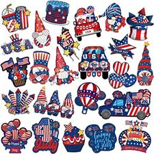 24 Pieces Patriotic Refrigerator Magnets 4th of July Gnome Magnets USA Flag  picture