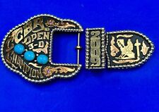 CBR Open 3-D 2009 California Trophy Style ranger belt buckle set by Red Bluff picture