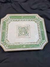 Fitz and Floyd Gregorian Collection Platter 13”X 16” Beige Green Gold Classic picture
