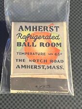 VINTAGE MATCHBOOK - AMHERST BALL ROOM - REFRIGERATED - AMHERST, MA - UNSTRUCK picture