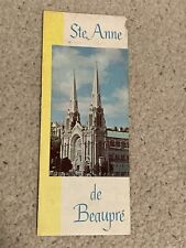 Ste. Anne de Beaupre Quebec, Canada Vintage Travel Brochure Souvenir 1960's picture