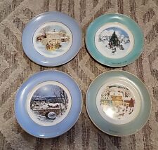 Avon Wedgwood Christmas Plates Vintage Lot of 4 1977 ‘78 ‘79 ‘80 picture