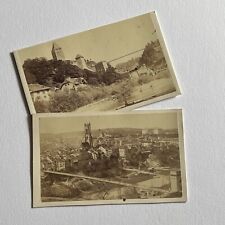 Antique CDV Photograph Fribourg Switzerland City Scape Buildings Street View picture